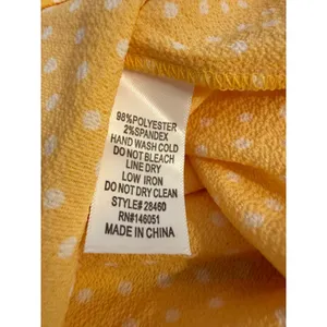 Monteau coquette Yellow Polka Dot Ruffle y2k preppy Blouse Top dainty M NEW boho thumbnail 4