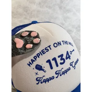 Kappa Kappa Gamma Sorority Trucker‎ Hat Blue White Happiest on the Hill Snapback thumbnail 6