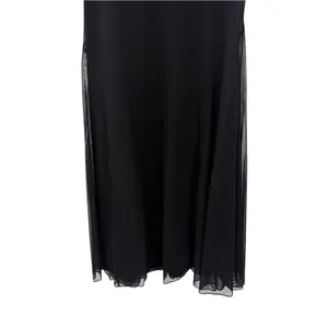 Tadashi Shoji Vintage 90s Sheer Mesh Overlay Formal Maxi Skirt Black Size Medium thumbnail 3
