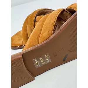 Madewell The Skyler Slide Womens Sandals Brown Suede Slip On Flat Puffy US 6.5 thumbnail 6