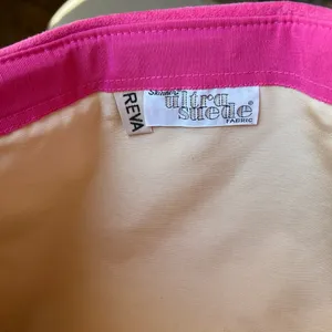 Reva Pink Ultrasuede Envelope Shoulder‎ Bag Vintage Designer Evening Purse thumbnail 5