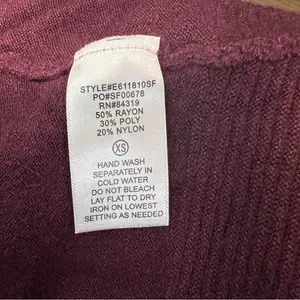 Volution cardigan sweater maroon size XS NWT Purple thumbnail 6