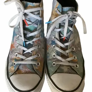 Converse Chuck Taylor all star mosaic design high top sneakers lace up size 7.5 thumbnail 3