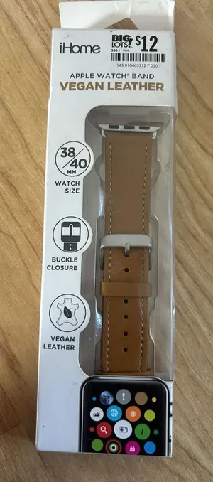 Apple Watch bang Vegan leather brown tan color 38/40 mm thumbnail 1