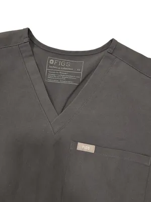 Figs Technical Collection Women’s XS Graphite V-Neck Scrub Top With Pocket thumbnail 4