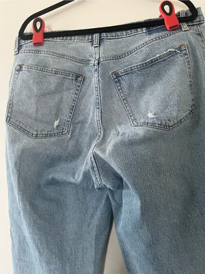 Abercrombie The 90s Straight Ultra High Rise Jeans 33 16 Light Wash Minimalist thumbnail 6