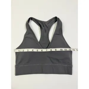 Lululemon Ebb to Street Seamless Racerback Sports Bra Grey Size 8 thumbnail 4