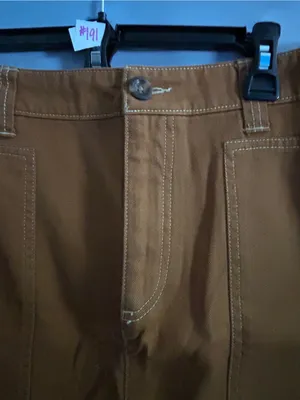 Old Navy Copper-Brown Utility Mini Denim Skirt SZ 12 NWT thumbnail 6