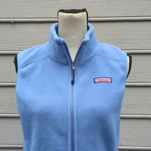 Vineyard Vines Light Blue Fleece Vest thumbnail 2