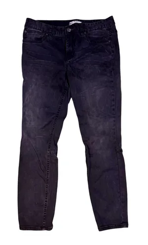 Free‎ People Black Straight Leg Jeans W30 Moto Ankle Zip Stretch Denim thumbnail 1