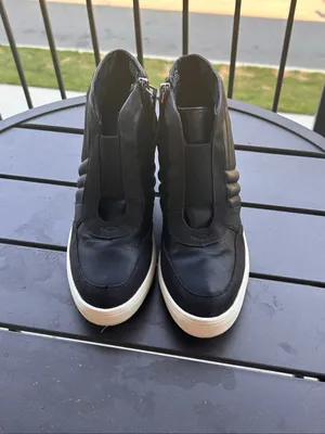 MIA Kaleb Quilted Ankle Wedge Sneakers Zip Black 9M Casual thumbnail 13