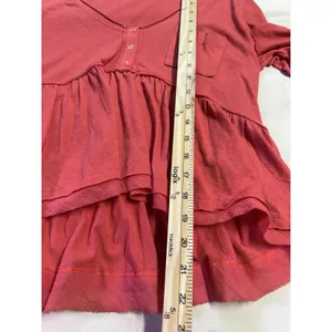 we the free Orange and white high lo top scoop neck F57 Boho Indie Festival thumbnail 5