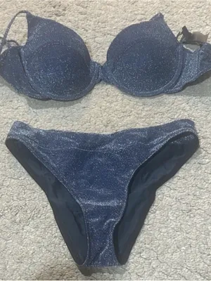 triangl swimwear Sparkle Navy Shimmery Bikini Set thumbnail 1