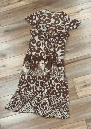 SANGRIA Vintage Y2k Boho 70s Revival Patchwork Ring Bust Maxi Dress | Size 8 thumbnail 1