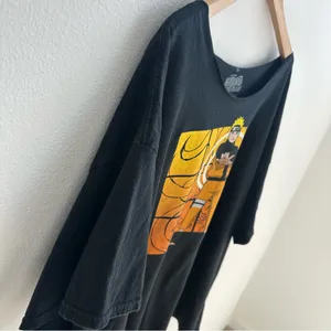 Naruto Off The Shoulder Anime Graphic Tee Black Size undefined thumbnail 5