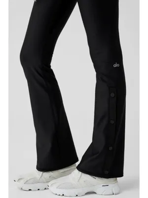 Alo Airlift High-Waist Game Changer Leggings Black Hi-Rise Button Bootcut Flare thumbnail 3