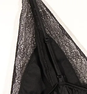Victoria's Secret NWOT Black Lace Cami Size L thumbnail 4
