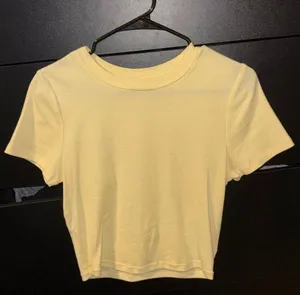 No Boundaries Plain Yellow Crop Top thumbnail 1