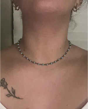 Blue Beaded Necklace thumbnail 4