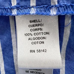 Ivy + Blu Striped‎ Shirt Dress Fit & Flare handkerchief hem Cotton Blue White 10 thumbnail 5