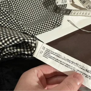 Zara Black & White Gingham‎ Print High Rise Ankle Pants Size S thumbnail 9