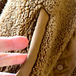 Cozy Sherpa Jacket Brown Fleece Womens Small thumbnail 11