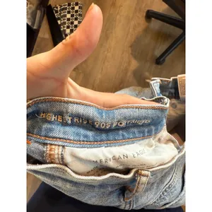 American Eagle‎ Highest Rise 90s Boyfriend Jeans Distressed Plaid Patch Light 6L thumbnail 5