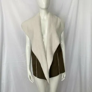 Susina NWT Open Front Vest Faux Shearling &‎ Suede Small thumbnail 6