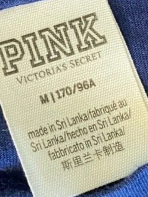 Victoria’s Secret pink blue short sleeve shirt top thumbnail 3