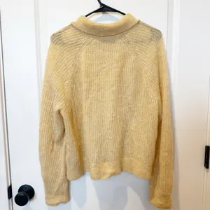 Everlane Womens Alpaca Knit Collared Cardigan XL Quiet Luxury Academia Preppy thumbnail 4