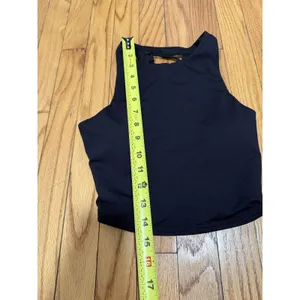 Alo Yoga Movement Black Strappy Back Long Line Sports Bra Size XS thumbnail 6