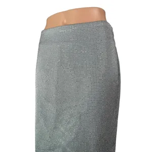 NEW Zara Women's Gary Shimmer Rhinestones Back Slit Maxi Straight Pencil Skirt S thumbnail 3
