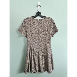 Bohme Skater Dress Women's Small Fit Flare Blue Taupe Floral BOHO Cottagecore thumbnail 5