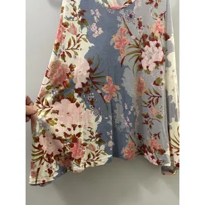 Kimchi Blue Women's S Blue Floral Print Open back Swing Tank Top Boho Festival thumbnail 2