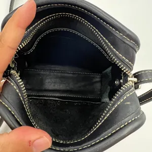 Vintage Coach Bellini Zip Bag Black Leather Purse thumbnail 4