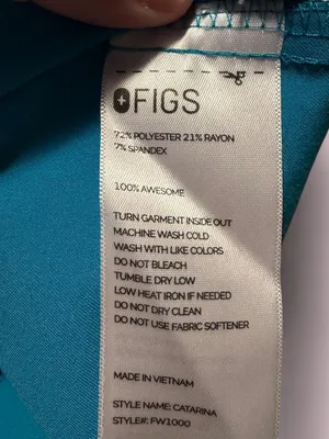 Figs Teal Catarina Technical Collection Medical Scrub Top thumbnail 4