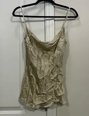 Wilfred Tan Satin Tank Top Size Medium thumbnail 1