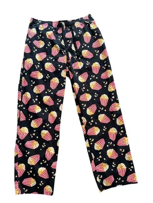 Old Navy Popcorn Print Pajama Pants Women's Medium Black Lounge Sleep Pants thumbnail 1