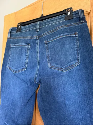 KUT from the Kloth Kelsey Fab Ab Ankle Flare Jeans Blue Denim Women’s 8P Petite thumbnail 5
