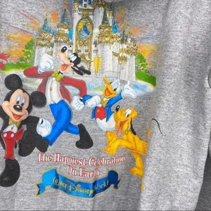 DISNEY Y2K 50TH ANNIVERSARY HOODIE sweatshirt full zip‎ small 2005 Vintage thumbnail 2