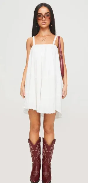 Princess Polly Mini White Dress thumbnail 4