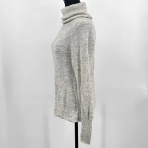 Quince Merino Wool‎ Alpaca Sweater Women's S Quiet Luxury Funnel Neck Gray Small thumbnail 4