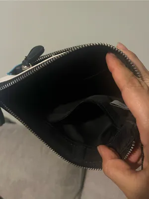 Nine West Teal and Cream Double Zip Wristlet Clutch thumbnail 3