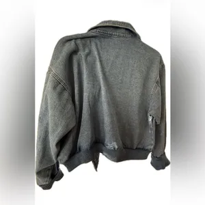 Celebrity Pink Light Blue Jean Jacket thumbnail 4