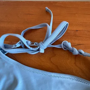 Aerie Light Blue Halter Bikini Top‎ Adjustable Straps Size Large thumbnail 2