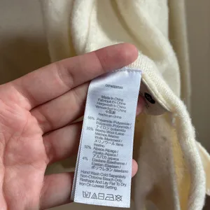 Madewell merino wool alpaca blend cream knit cardigan women's size small STAIN thumbnail 5