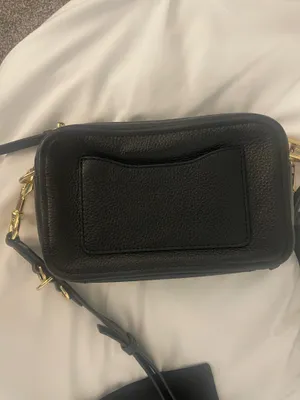 Marc Jacobs Black Leather Snapshot Crossbody with Gold Hardware thumbnail 4