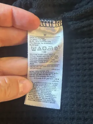 Old Navy Black Crewneck Long Sleeve Waffle Henley Tee | Size Medium thumbnail 12
