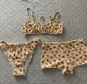 Dippin' Daisy's Bikini Set with shorts Tan Size M thumbnail 1