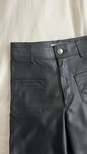 ZARA Leather Pants Faux thumbnail 2